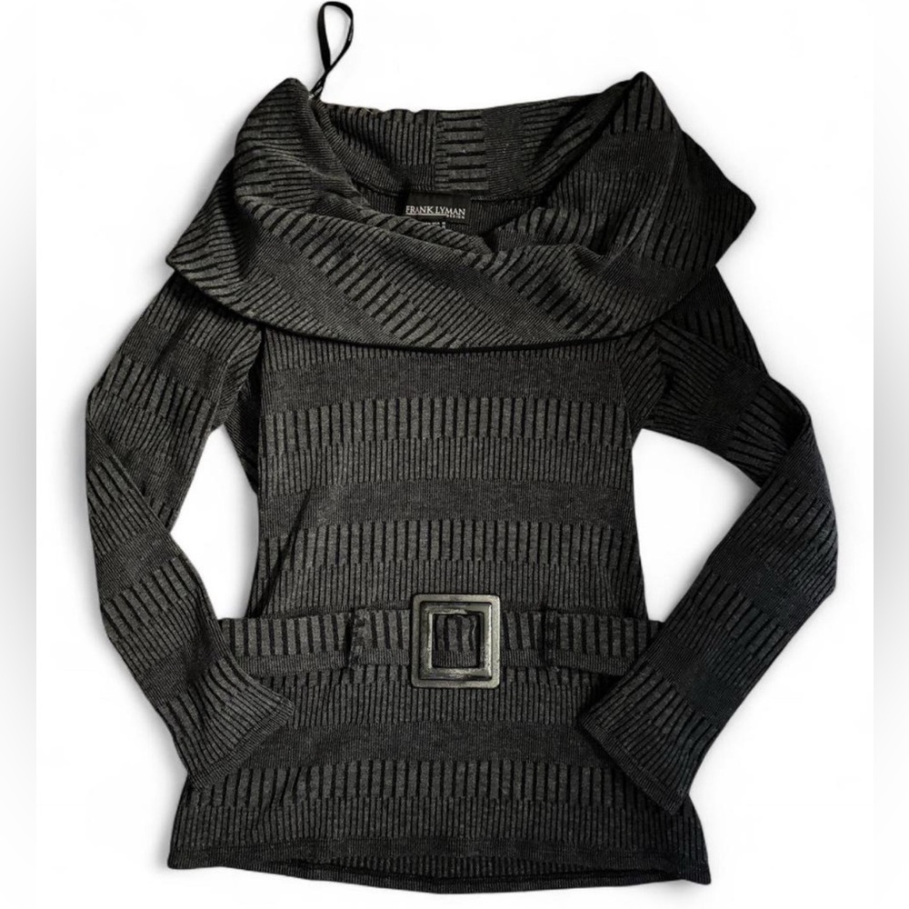 Charcoal Grey Off Shoulder Sweater